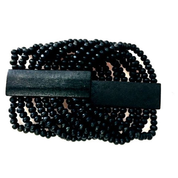 💓 GET 4 FOR THE PRICE OF ONE 🥰UNIQUE WOODEN MULTI LAYER STRETCHABLE BRACELETS - Picture 4 of 5